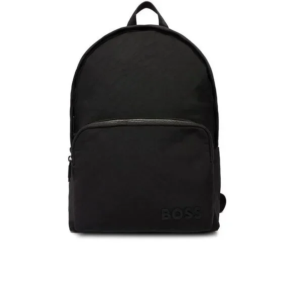 HUGO BOSS Signature Logo Backpack Men BLACK Backpacks